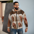 Men's Zip Hoodie - Cozy Cream Lounge | Echovira Gallery