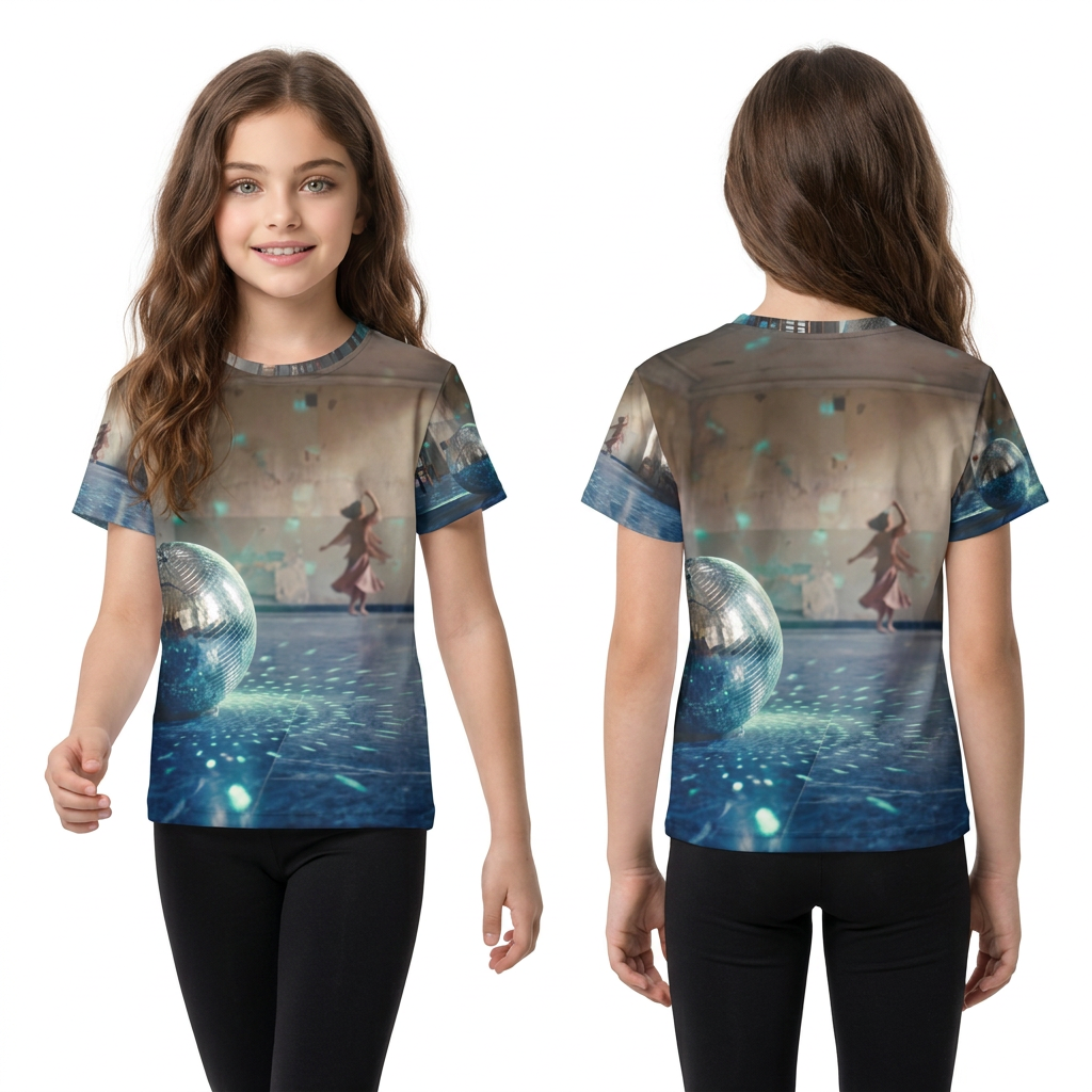 Kinder-Sporttrikot Diskokugel-Design