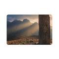 Pet Food Mat - Mystic Monolith Ancient Persian Mountain Art...