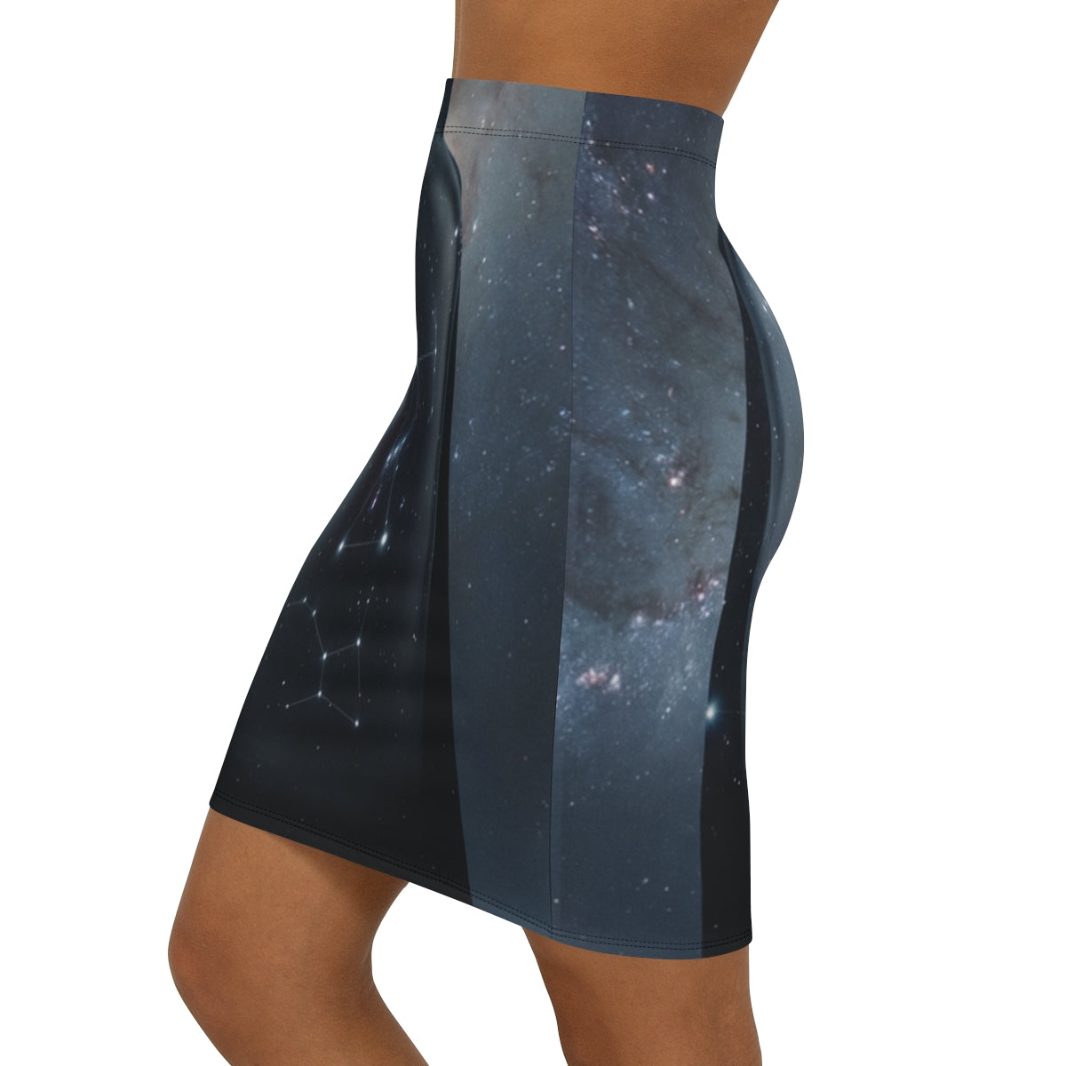Orion Constellation Mid-Waist Pencil Skirt