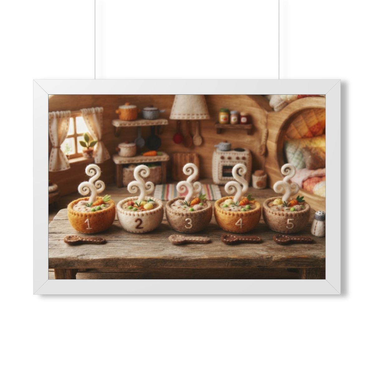 Framed Horizontal Poster - Woodland Hearth Kitchen — White...
