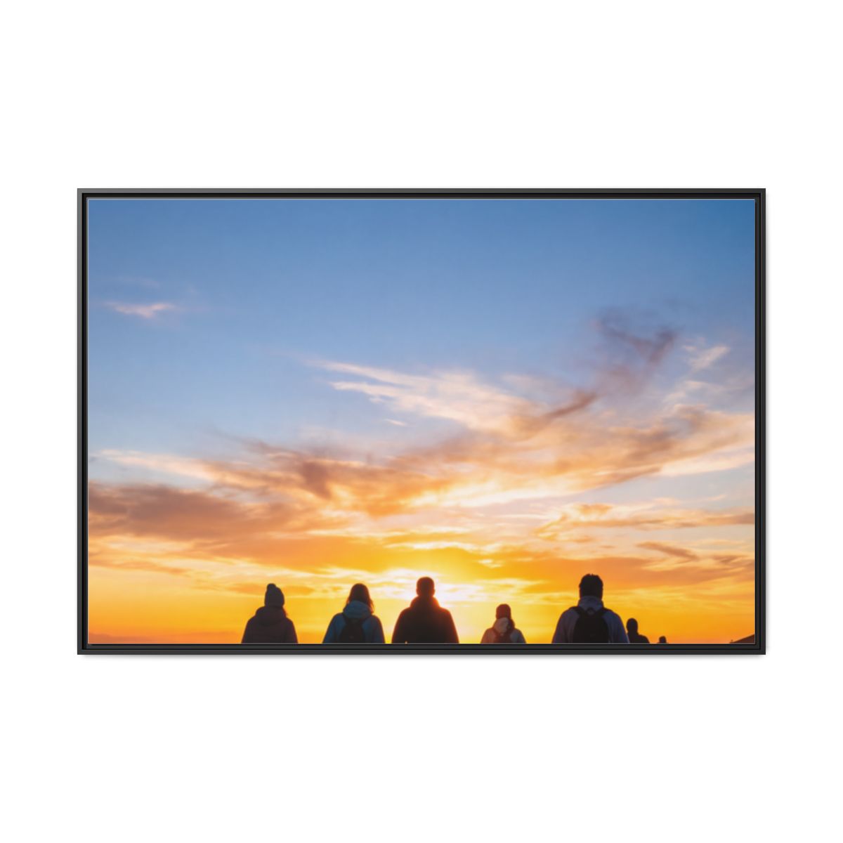 Framed Matte Canvas - Radiant Sunset Art — Black / 1.25"