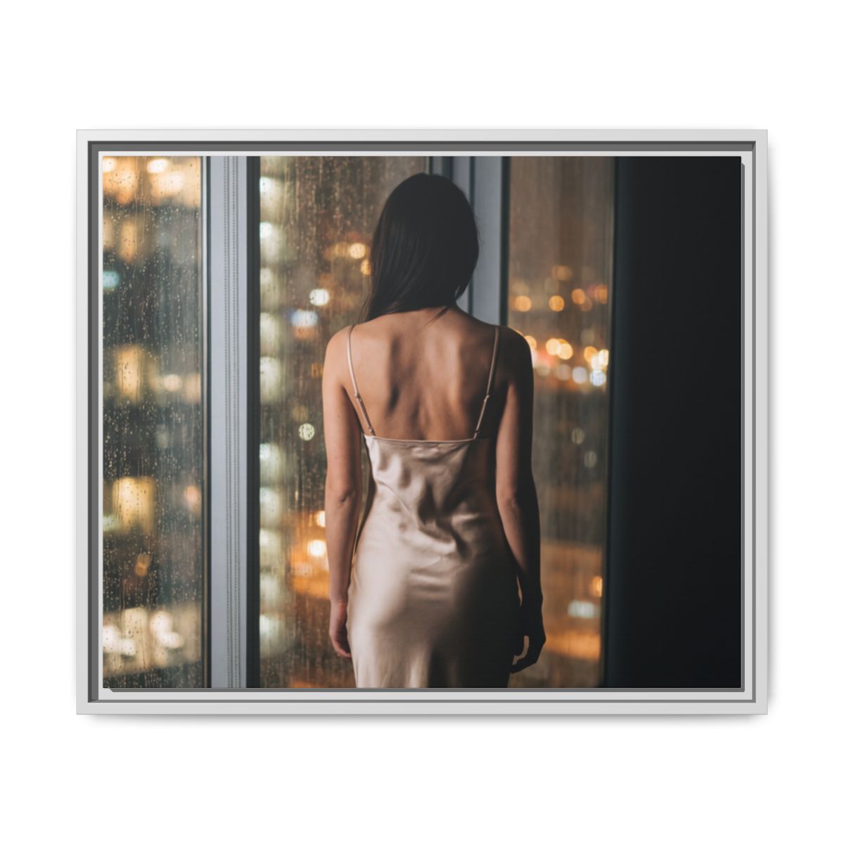 Framed Matte Canvas - Cinematic Nights — White / 1.25"