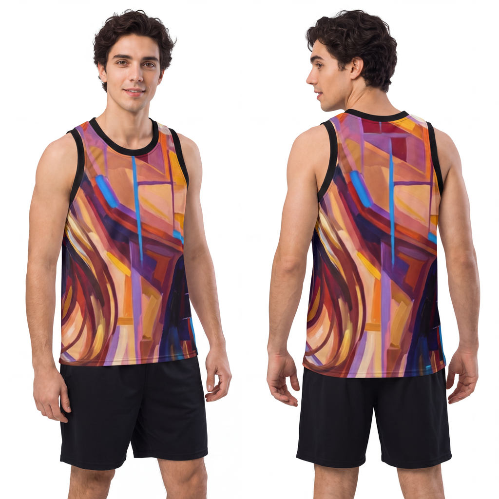 Men's Basketball Jersey - Shattered Elegance | Echovira...