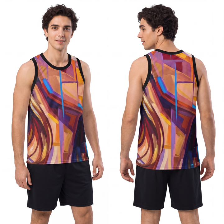 Men's Basketball Jersey - Shattered Elegance