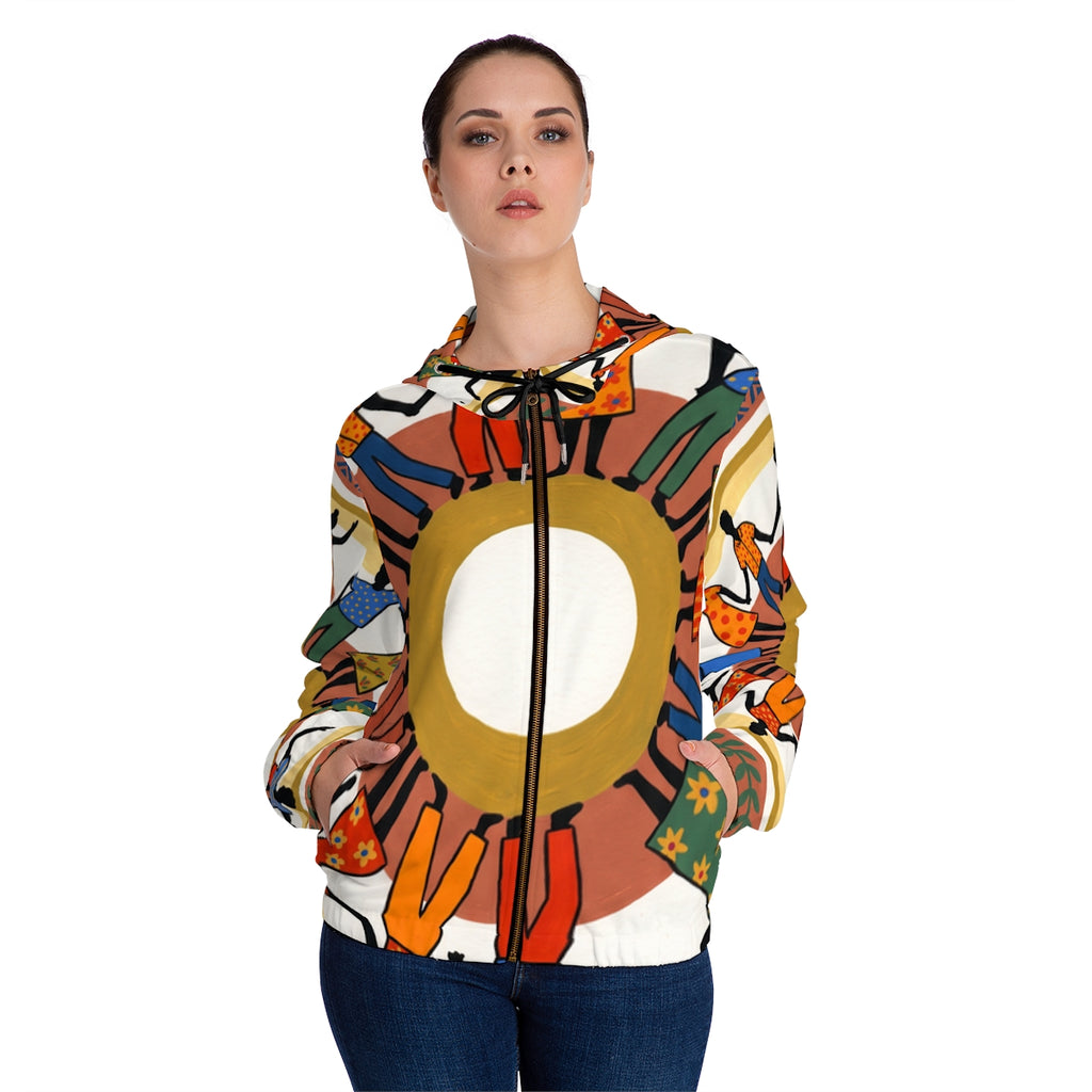 Women's Full-Zip Hoodie - Unity Mandala | Echovira Gallery