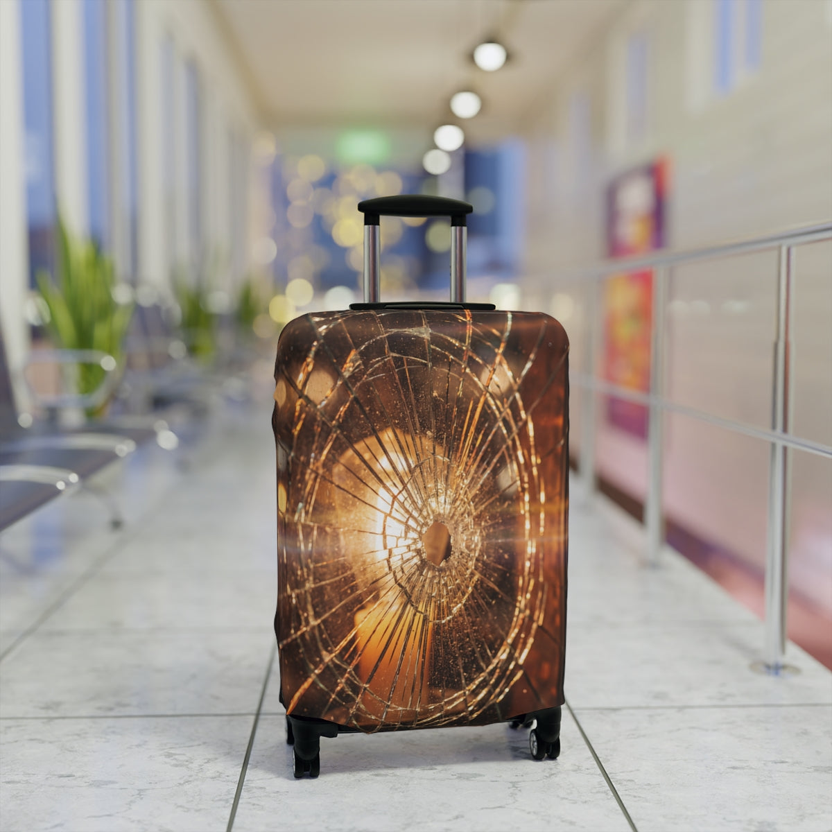 Luggage Cover - Moody Amber Glow