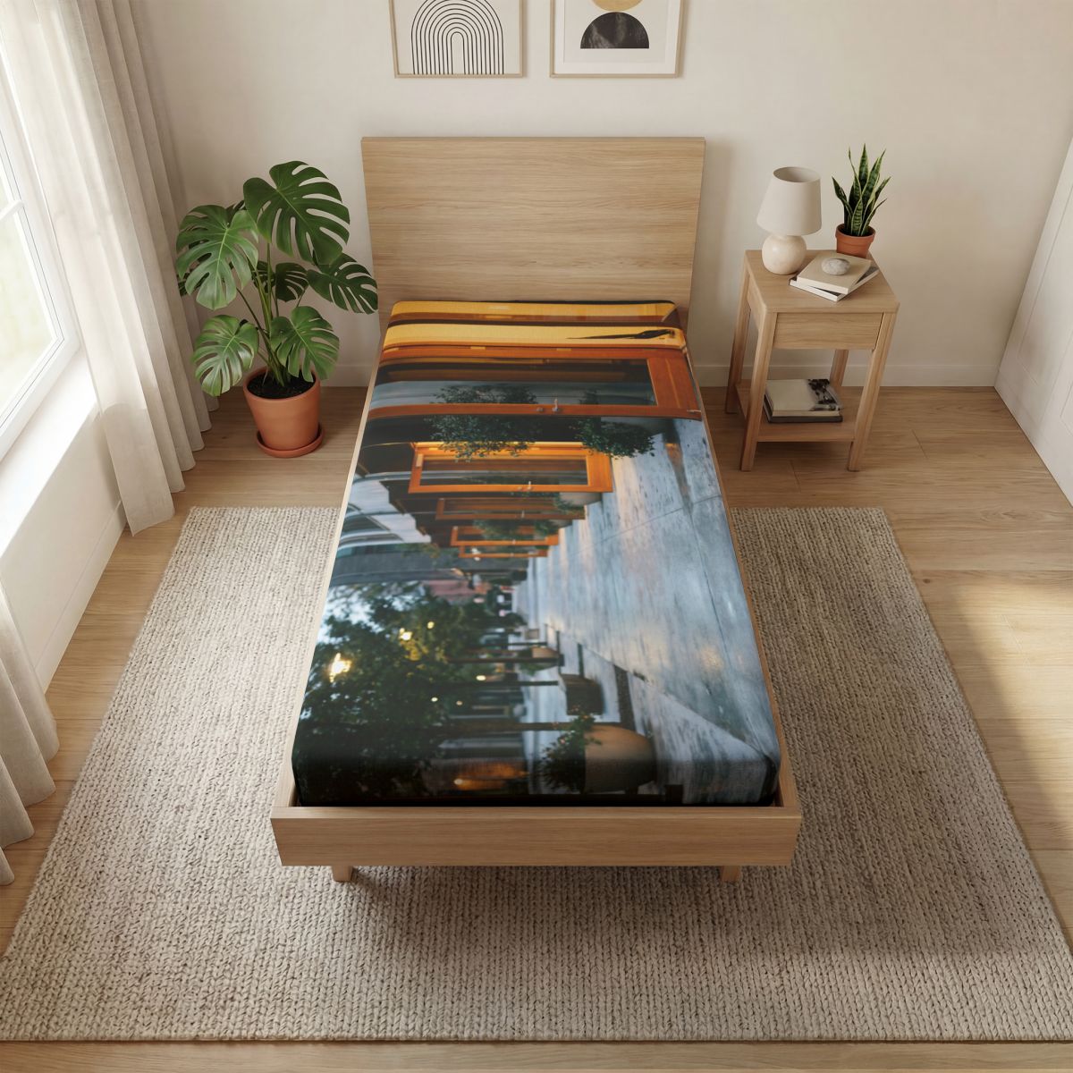 Fitted Sheet - Twilight Walkway Bedding | Echovira Gallery