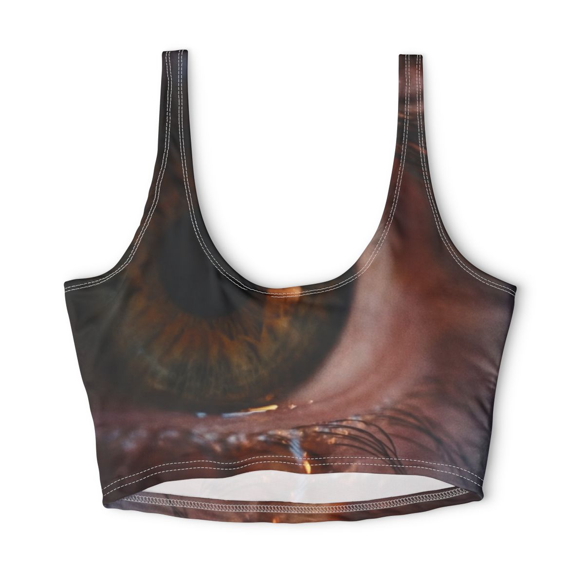 Polyester Sports Bra - Amber Iris Reflection Fine Art Print...