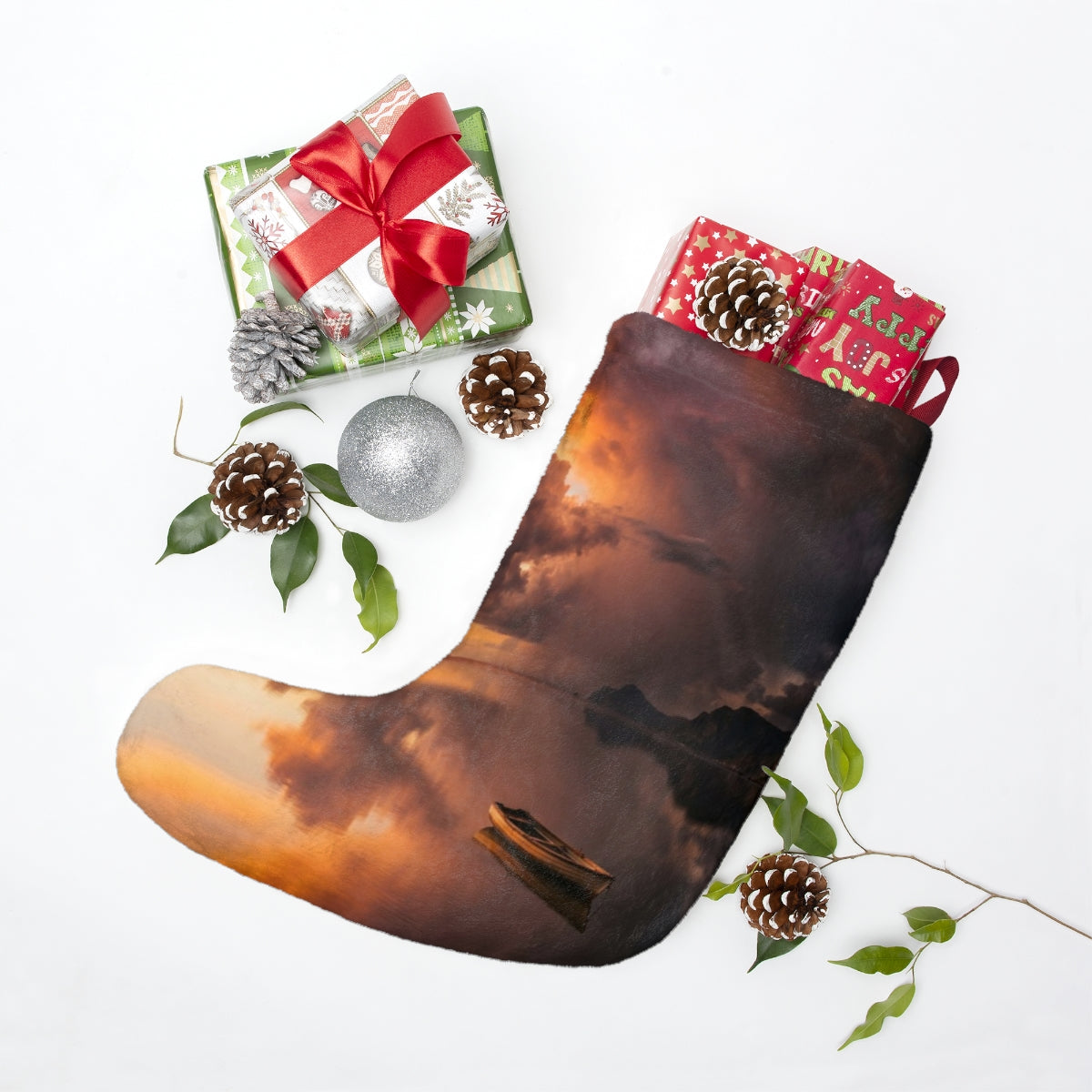 Christmas Stocking - Golden Hour Solitude | Echovira Gallery