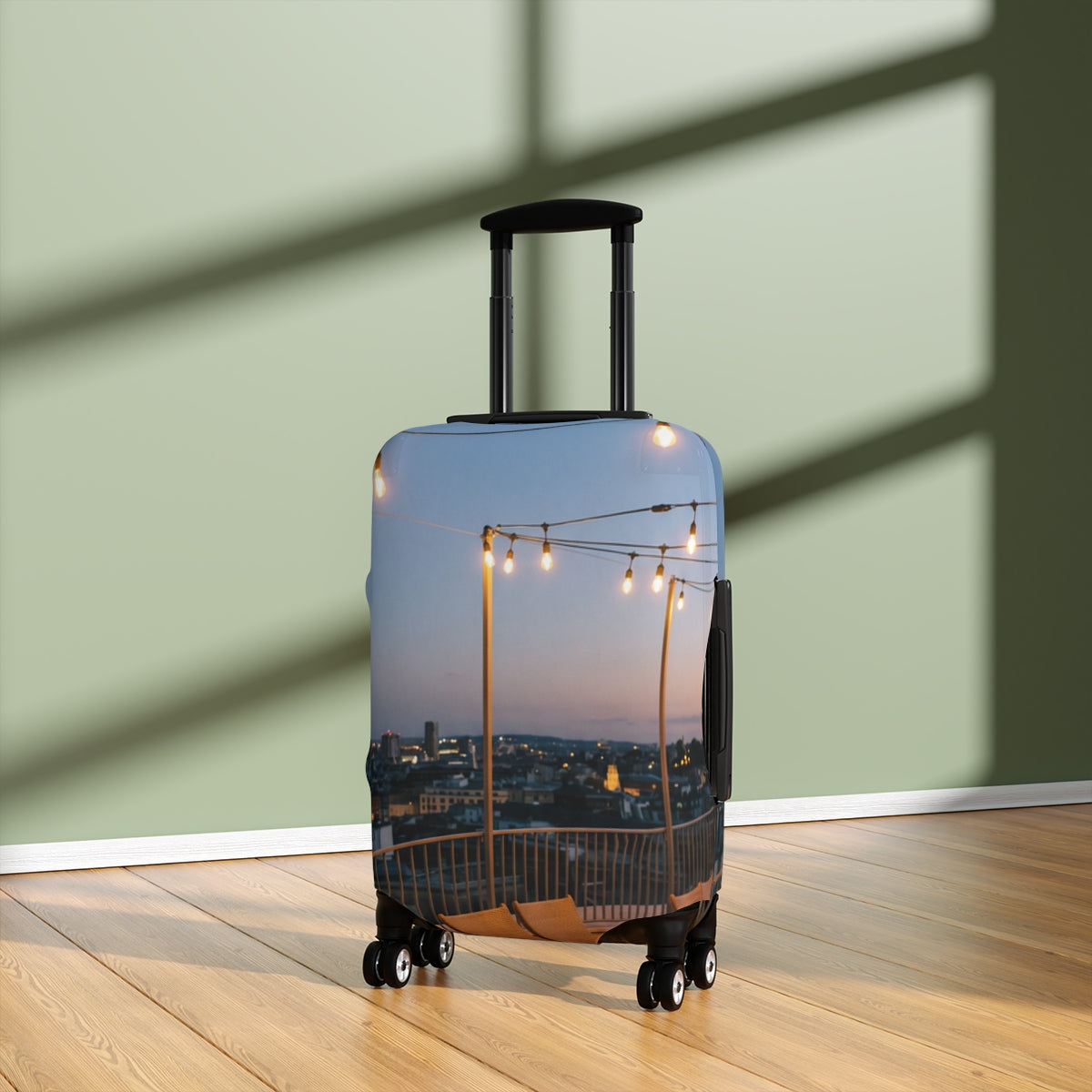Luggage Cover - Twilight Rooftop Terrace Canvas Art |...