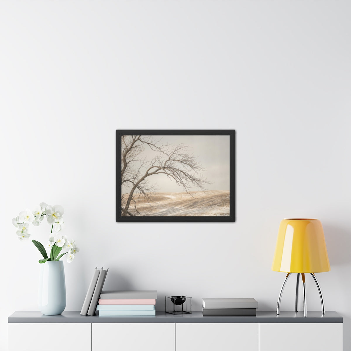 Framed Posters - Winter Branch Solitude Landscape —... |...
