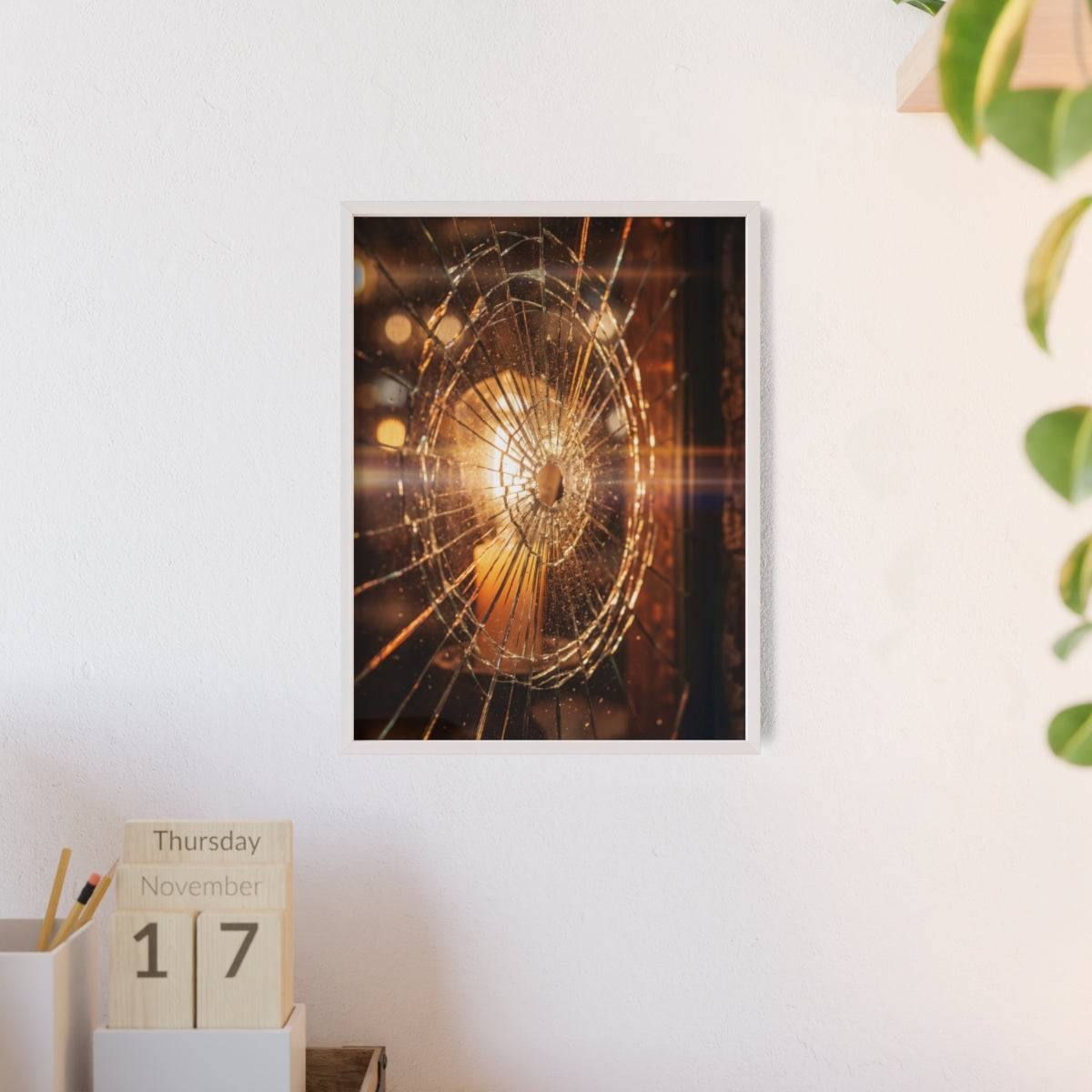 Wood Framed Poster - Cinematic Fracture