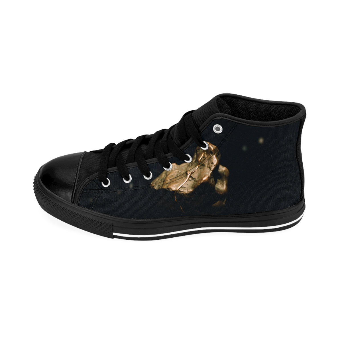Women's Classic Sneakers with Bronze Stone Art