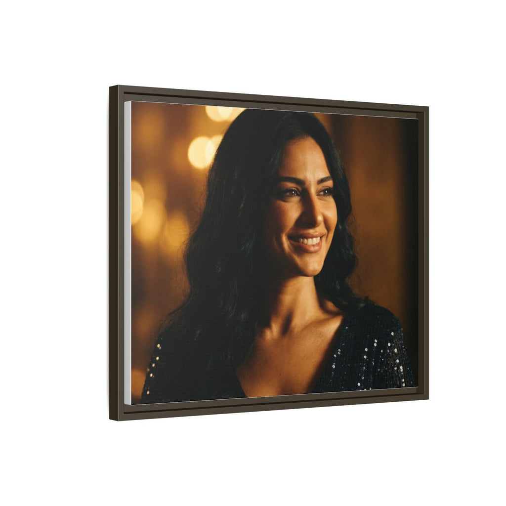 Framed Canvas Art - Golden Glamour — Espresso / 1.25"