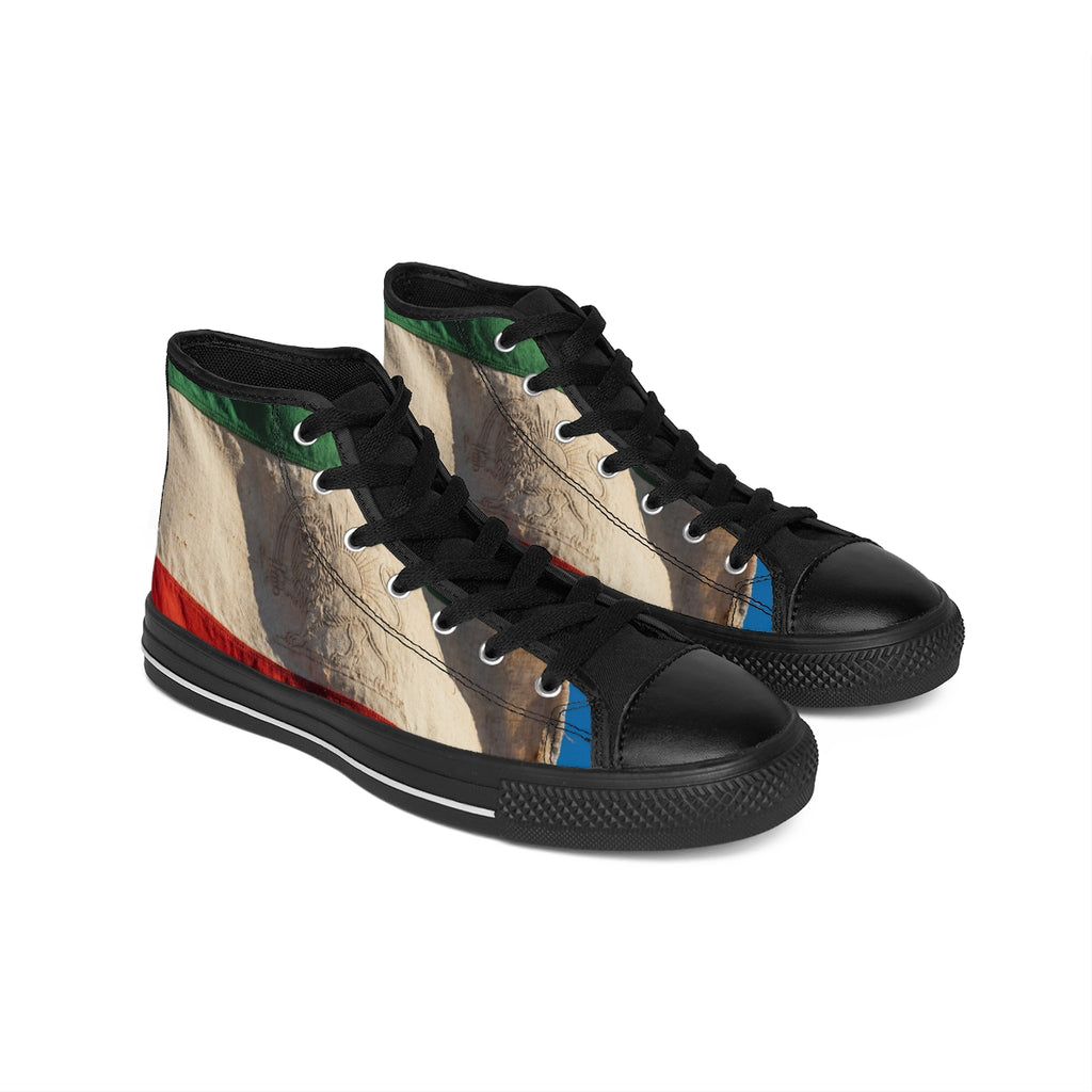 Women's Classic Sneakers - Vintage Persian Lion and Sun Flag...