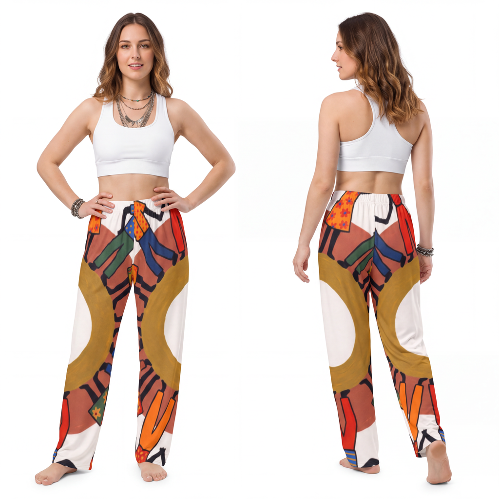 Women's Pajama Pants - Unity Mandala Folk Art | Echovira...