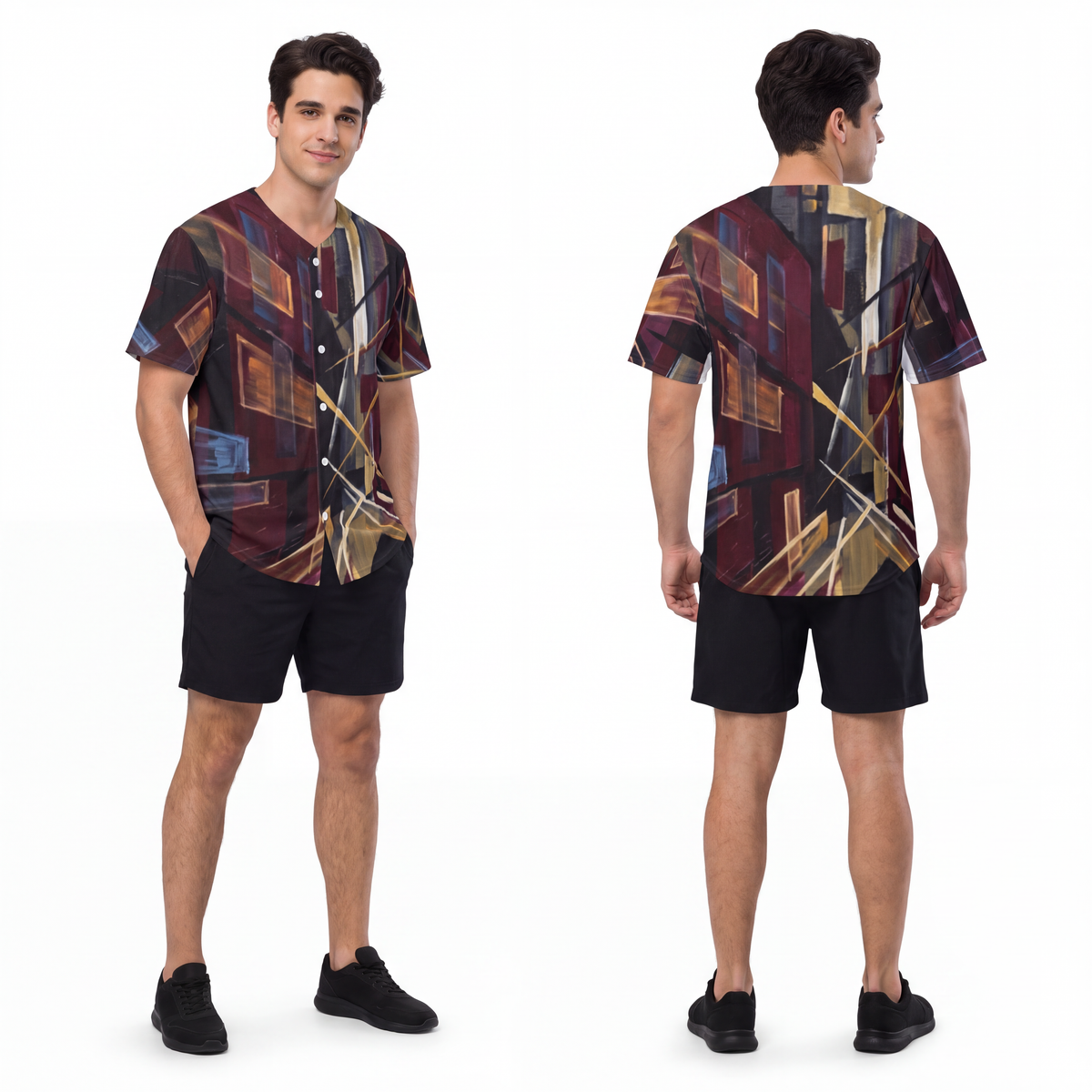 Men's Baseball Jersey - Urban Perspective | Echovira Gallery