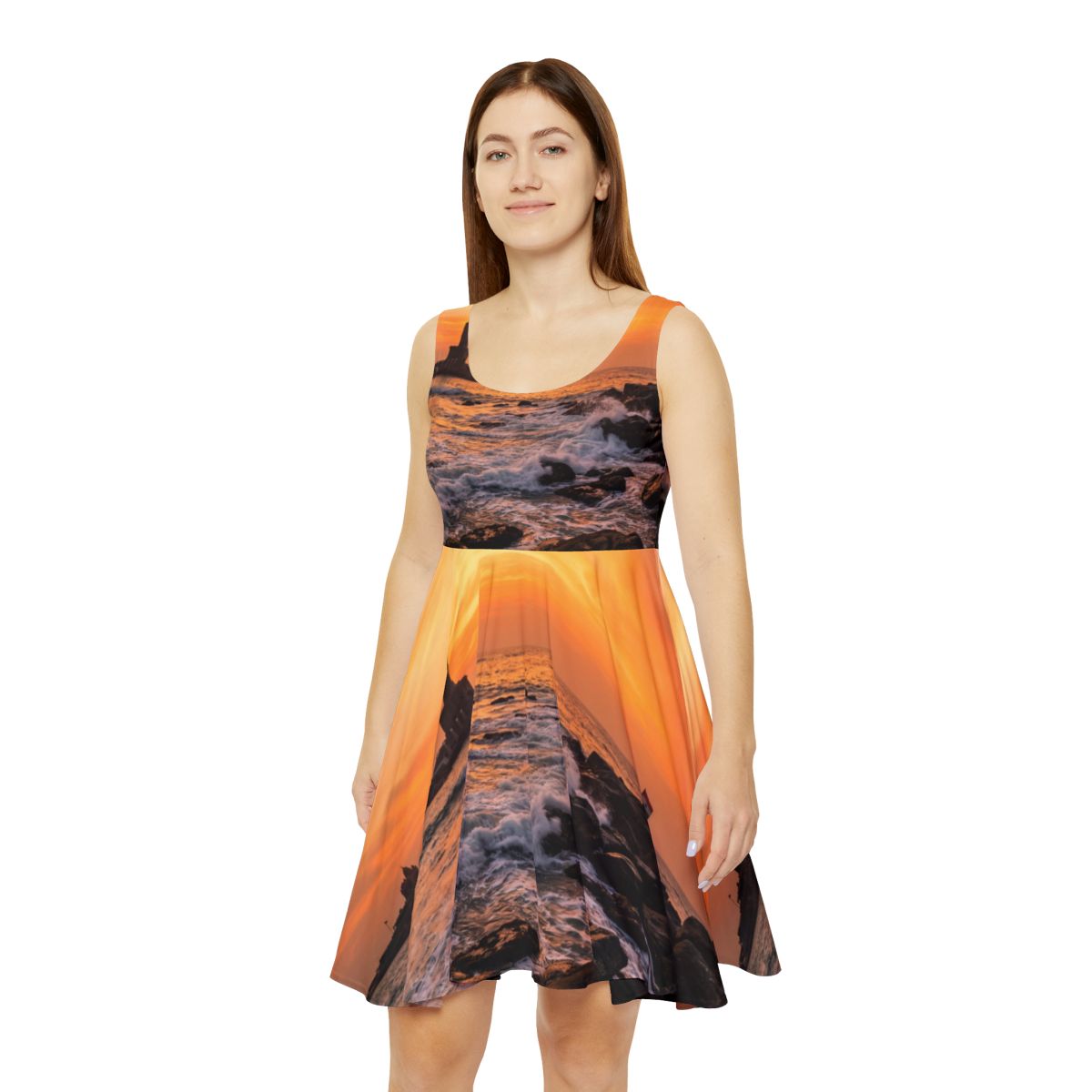 Damen-Skaterkleid – Goldene Küste