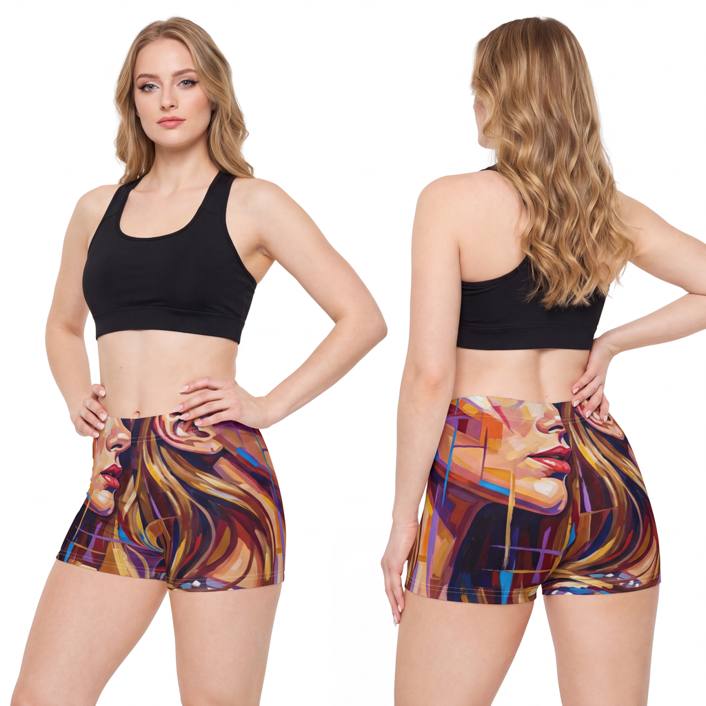 Women's Shorts - Shattered Elegance | Echovira Gallery