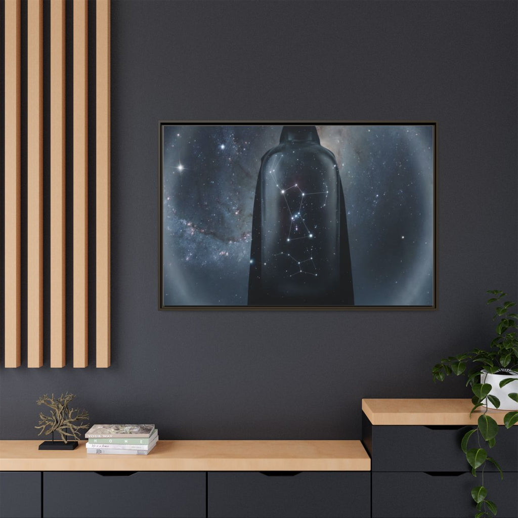 Framed Matte Canvas - Cosmic Sentinel — Espresso / 1.25"......