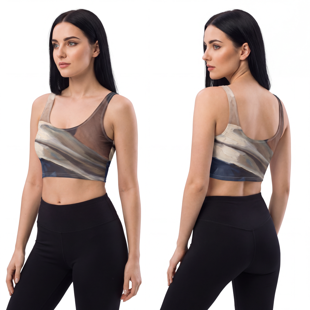 Polyester Sports Bra - Nocturne Muse Chiaroscuro Oil... |...