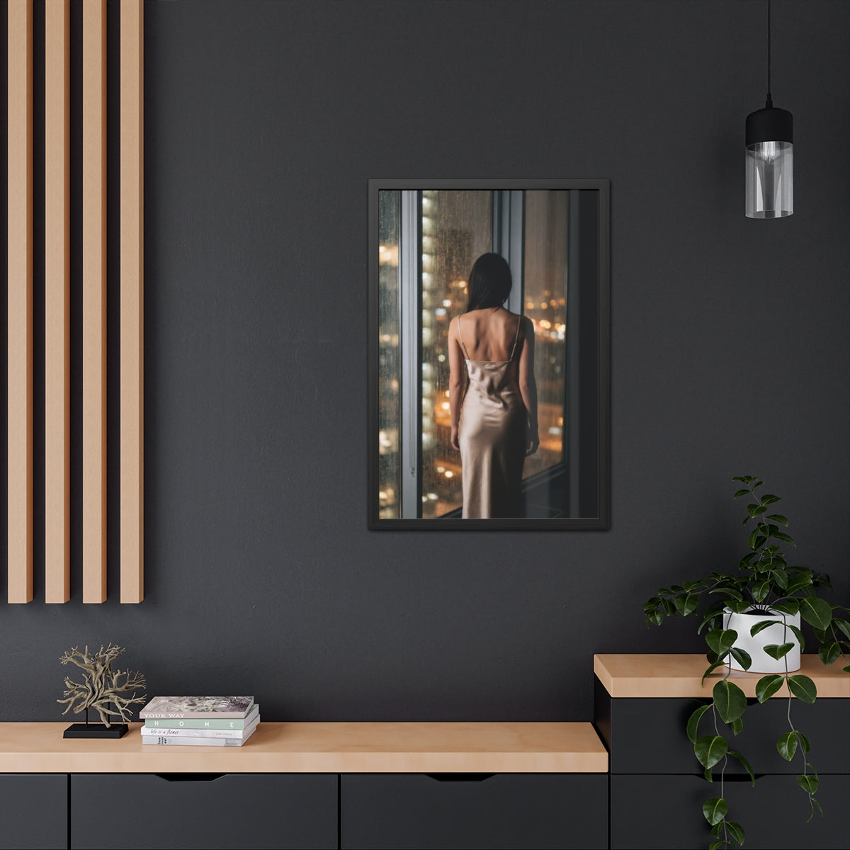 Framed Poster - Rainscape Silhouette — Portrait (8×12, 9×11...