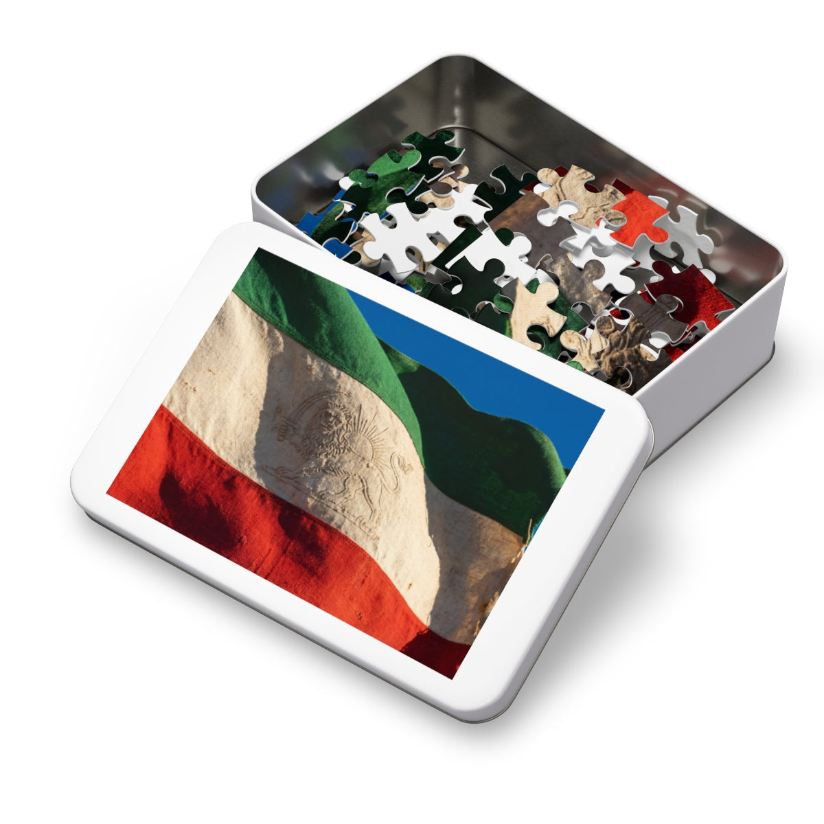 Jigsaw Puzzle with Tin - Flag