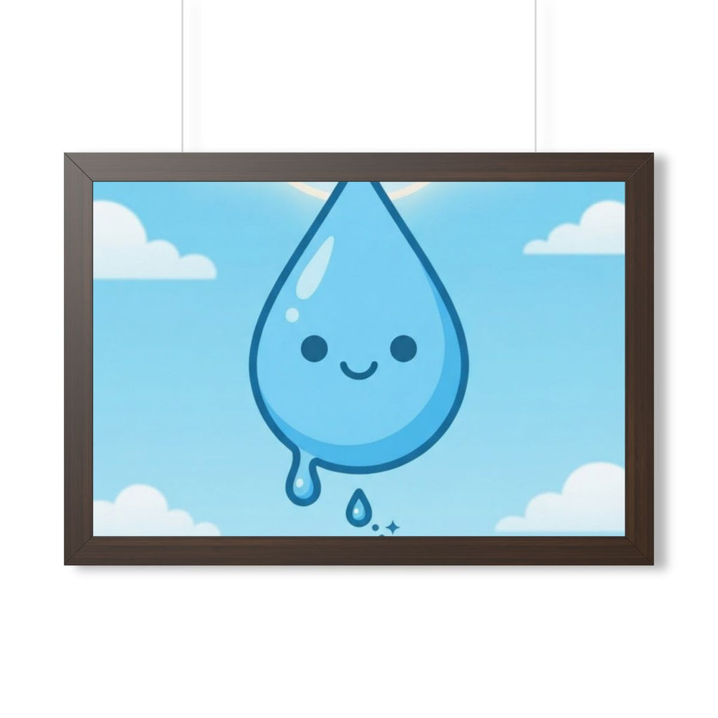 Framed Horizontal Poster - Cheerful Sky Horizon — Walnut......