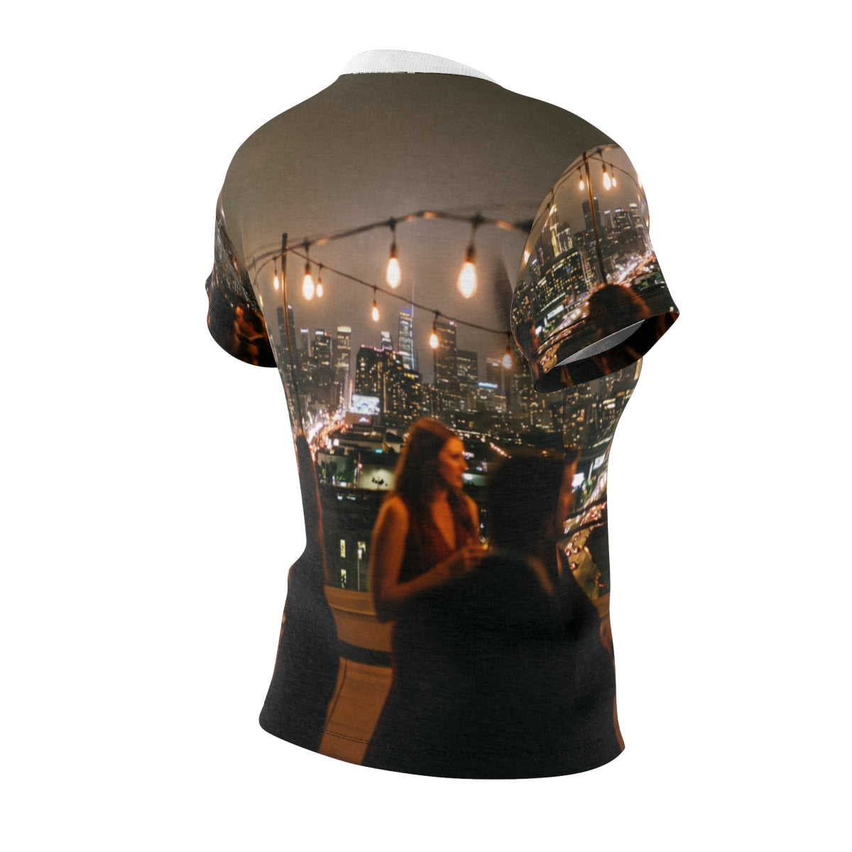 Women's Cut & Sew Tee - Rooftop City Lights | Echovira...