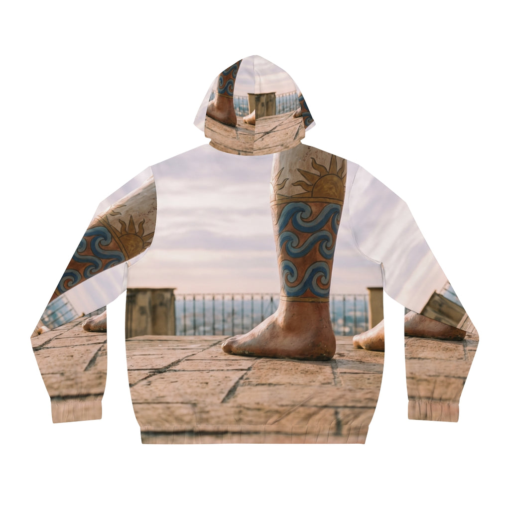 Men's Full-Zip Hoodie - Aegean Clay Cozy | Echovira Gallery
