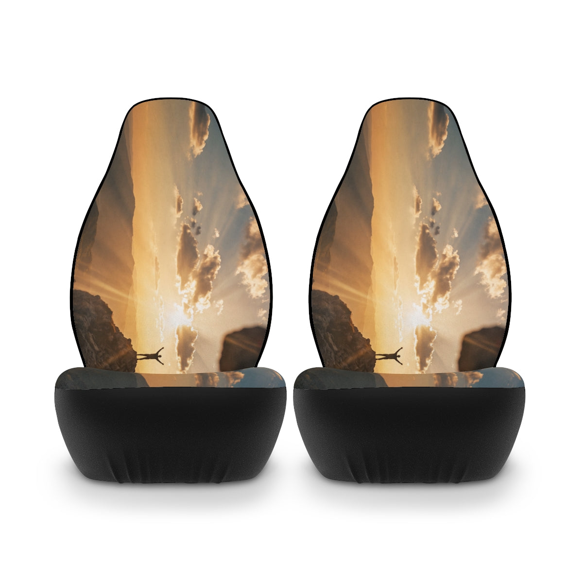 Mountain Sunrise Silhouette Car Seat Covers