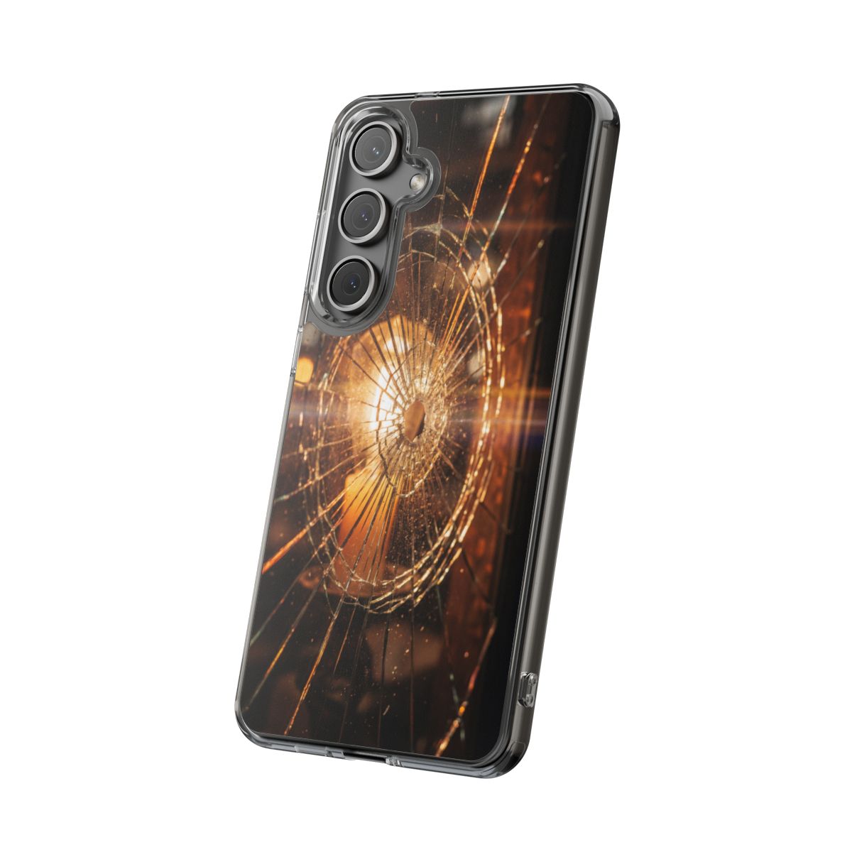 Clear Impact-Resistant Case - Fractured Glow