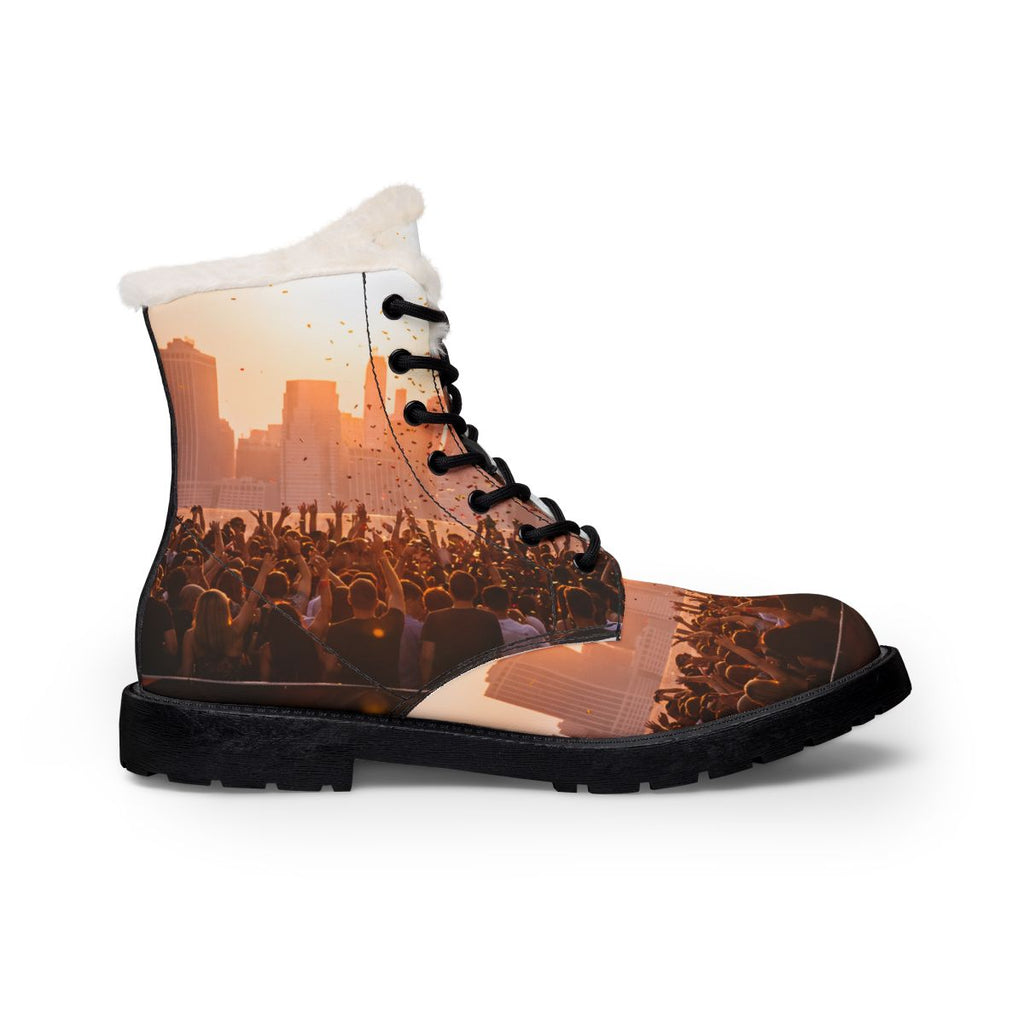 Women's Fur and Leather Boots - City Lights | Echovira...