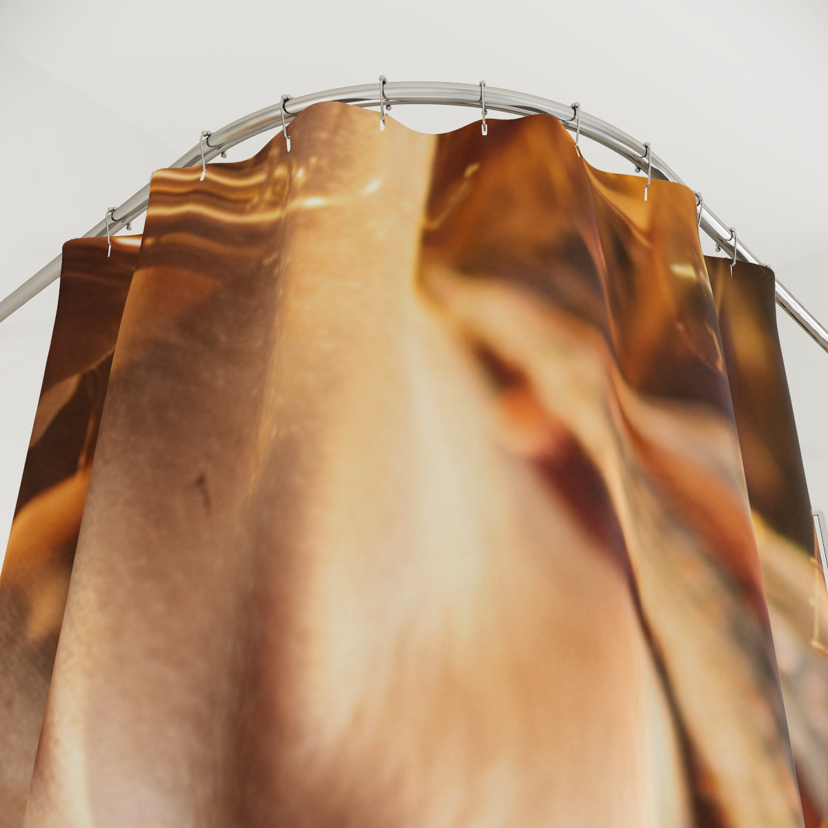 Shower Curtains - Midnight Brass Double Exposure Art Print |...