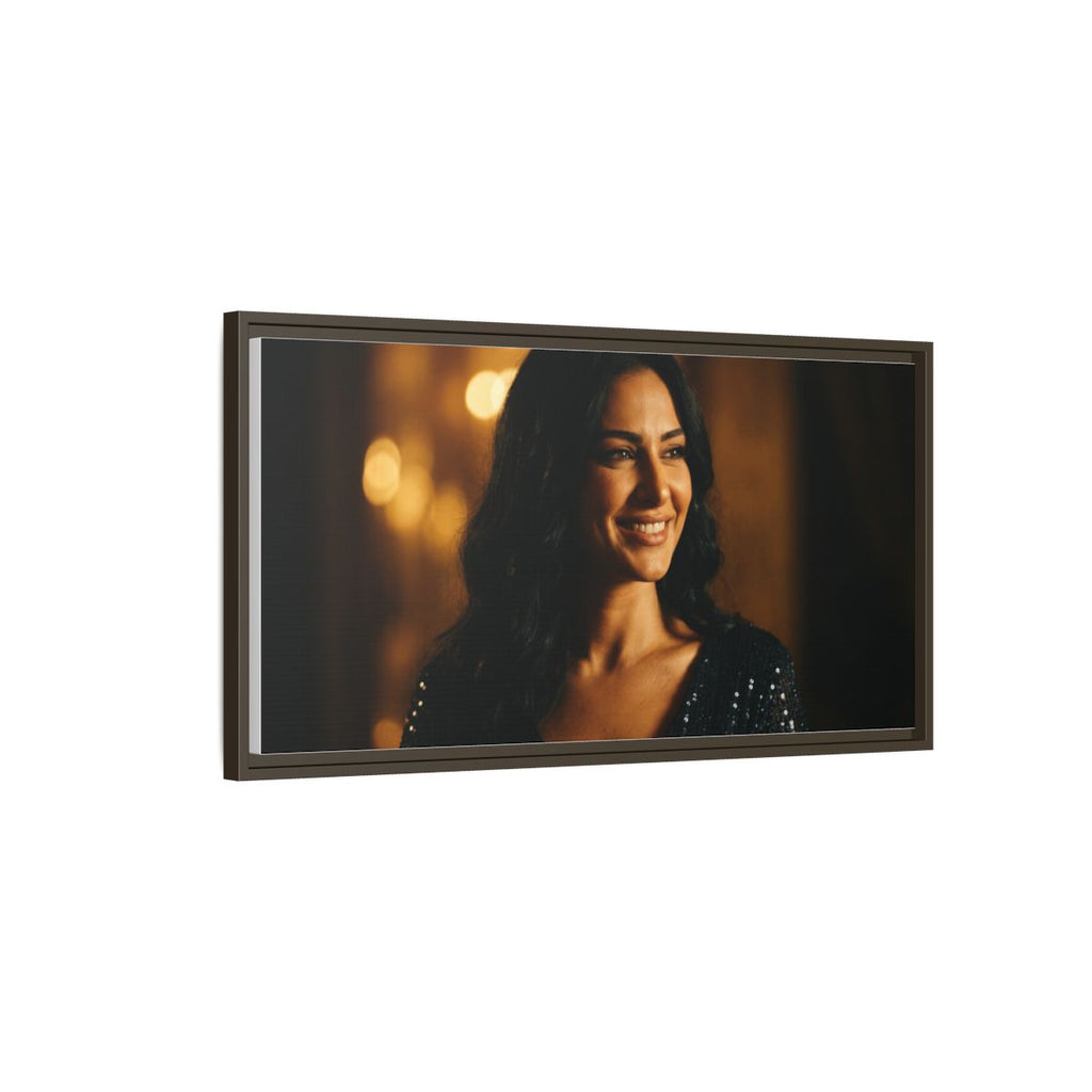 Framed Canvas Art - Golden Glamour — Espresso / 1.25"