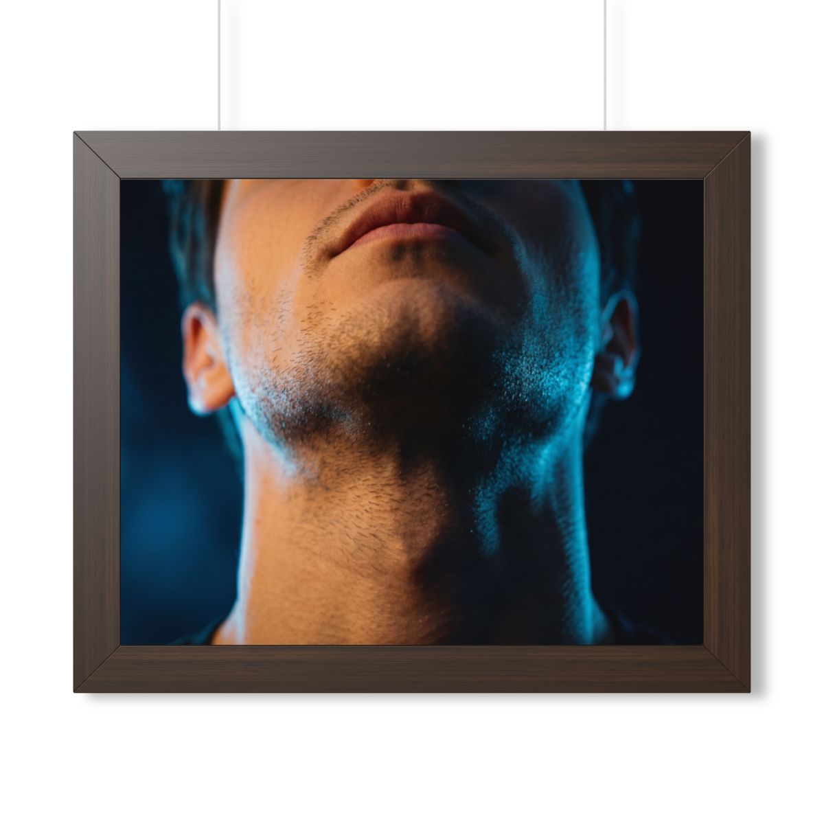 Framed Horizontal Poster - Neon Horizon Portrait — Walnut......