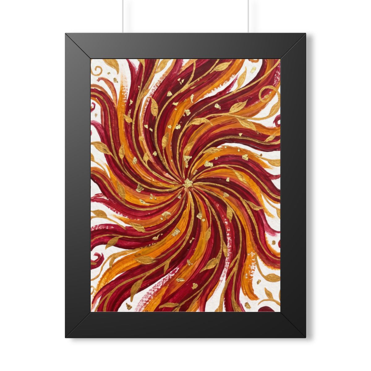 Framed Vertical Poster - Gilded Solstice Art — Black (11×14...