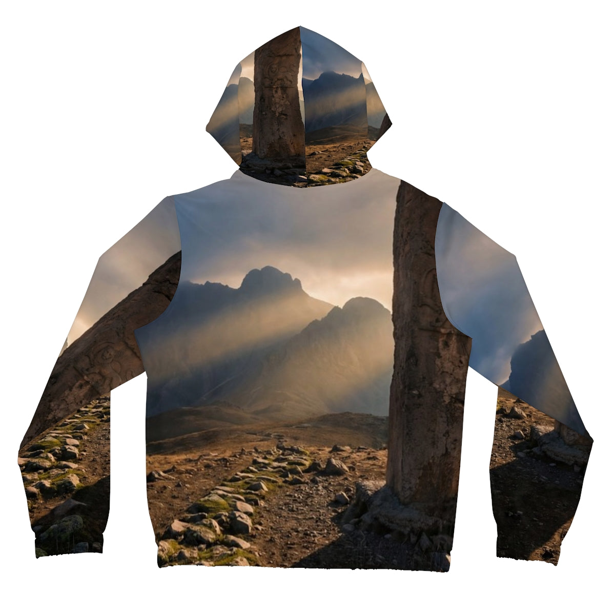 Women's Full-Zip Hoodie - Mystic Monolith Ancient Persian......