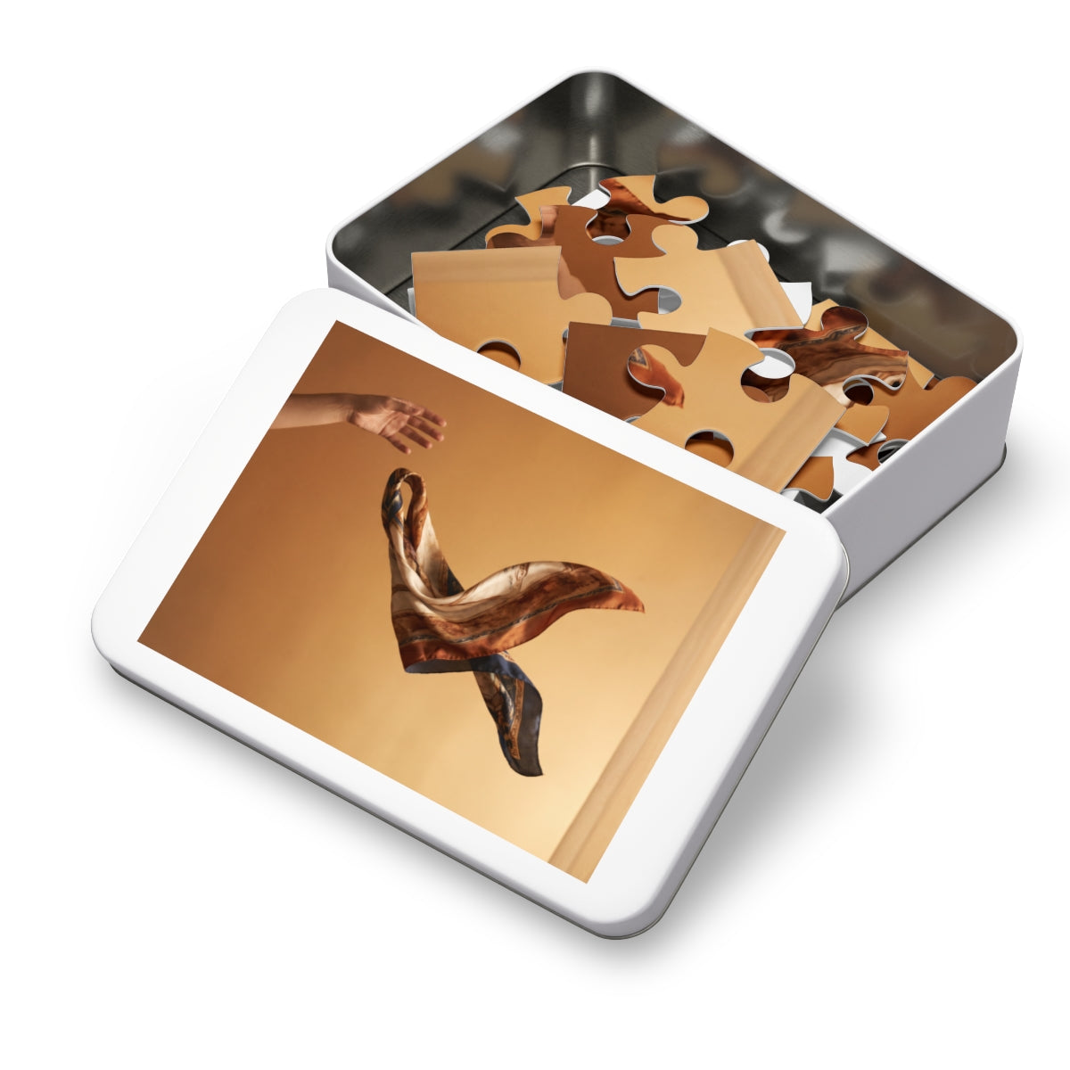 Jigsaw Puzzle with Tin - Drifting Grace Silk Motion... |...