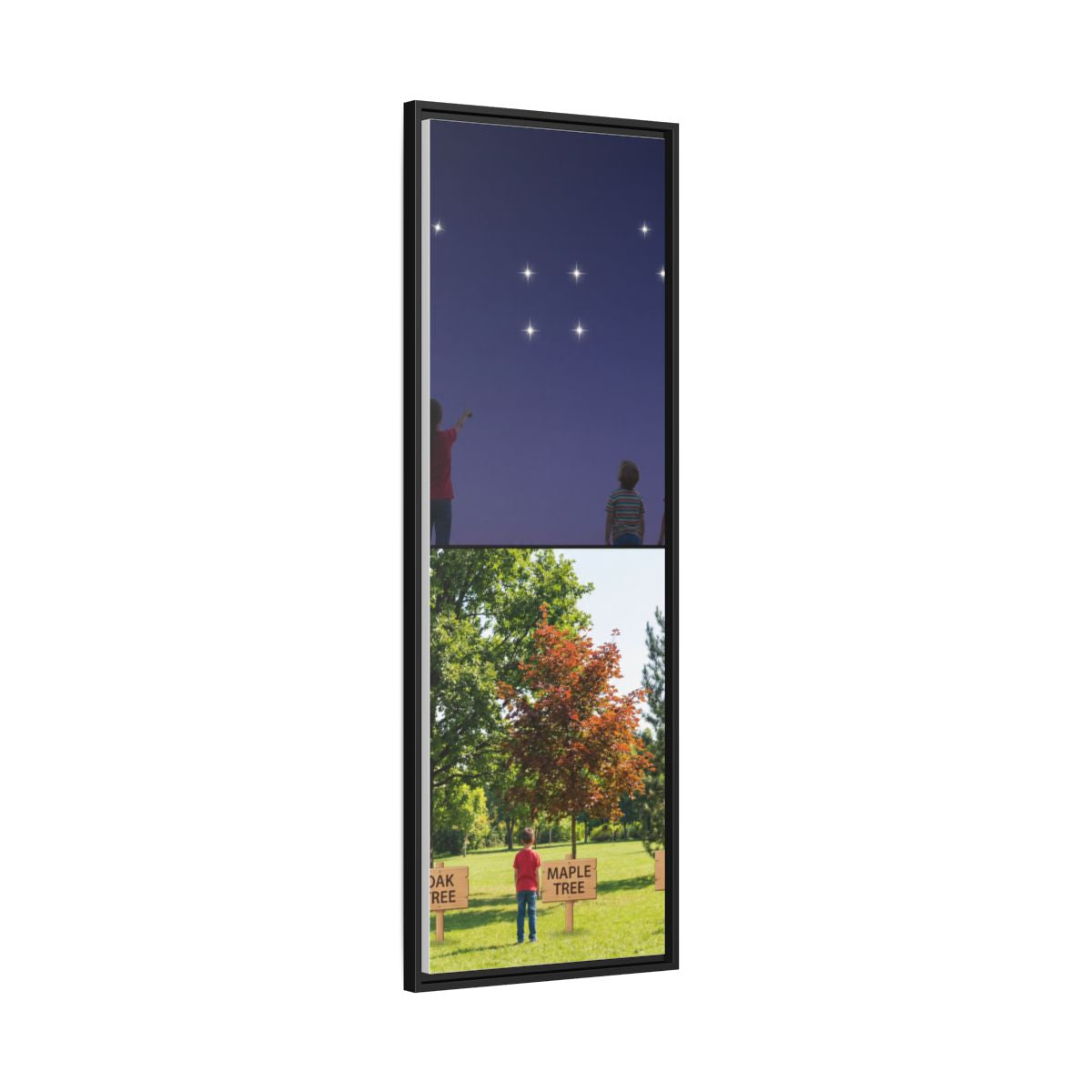Gerahmte Leinwand (matt) - Discovery — Schwarz / 3,18 cm