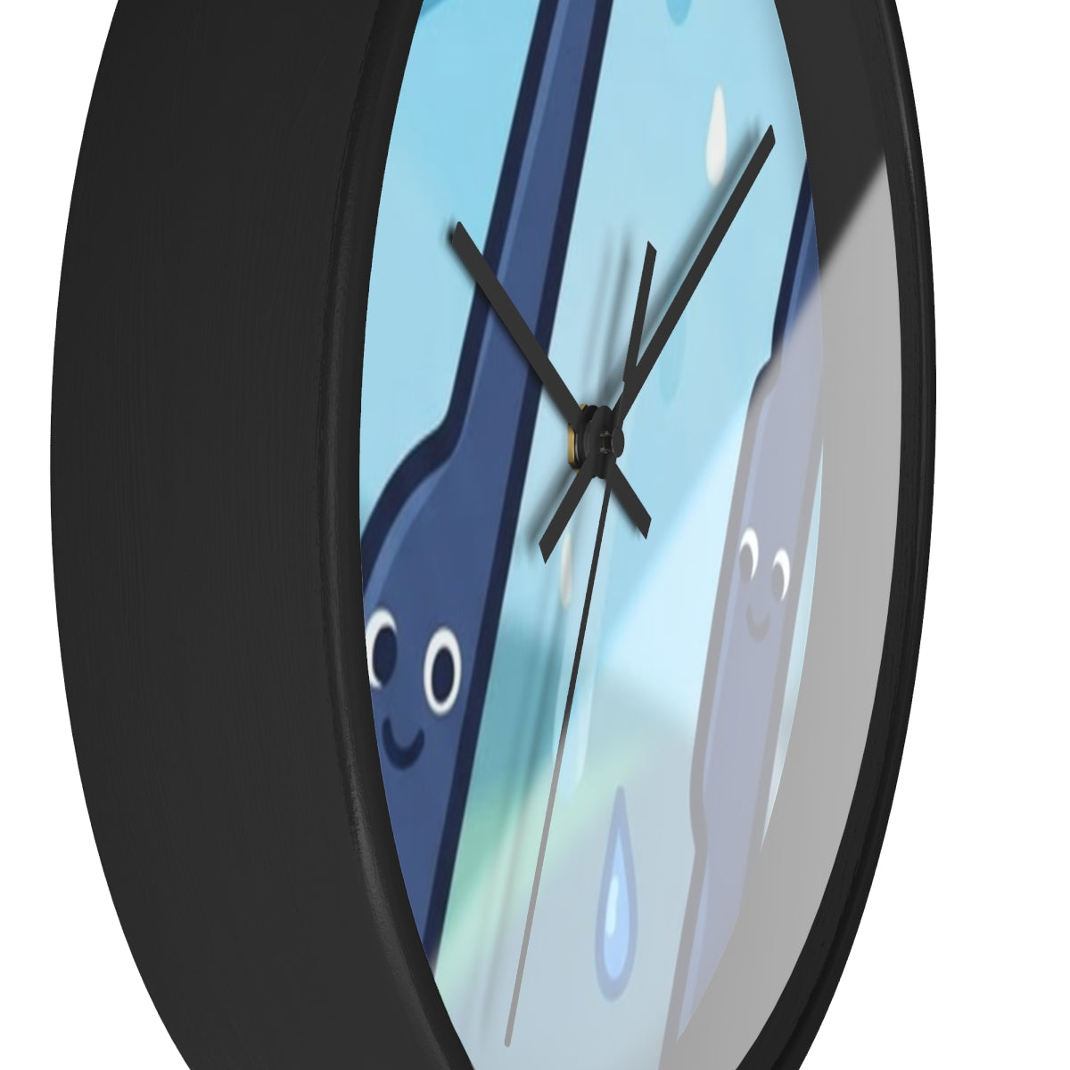 Wall Clock - Cheerful Rainy Bus Wipers | Echovira Gallery