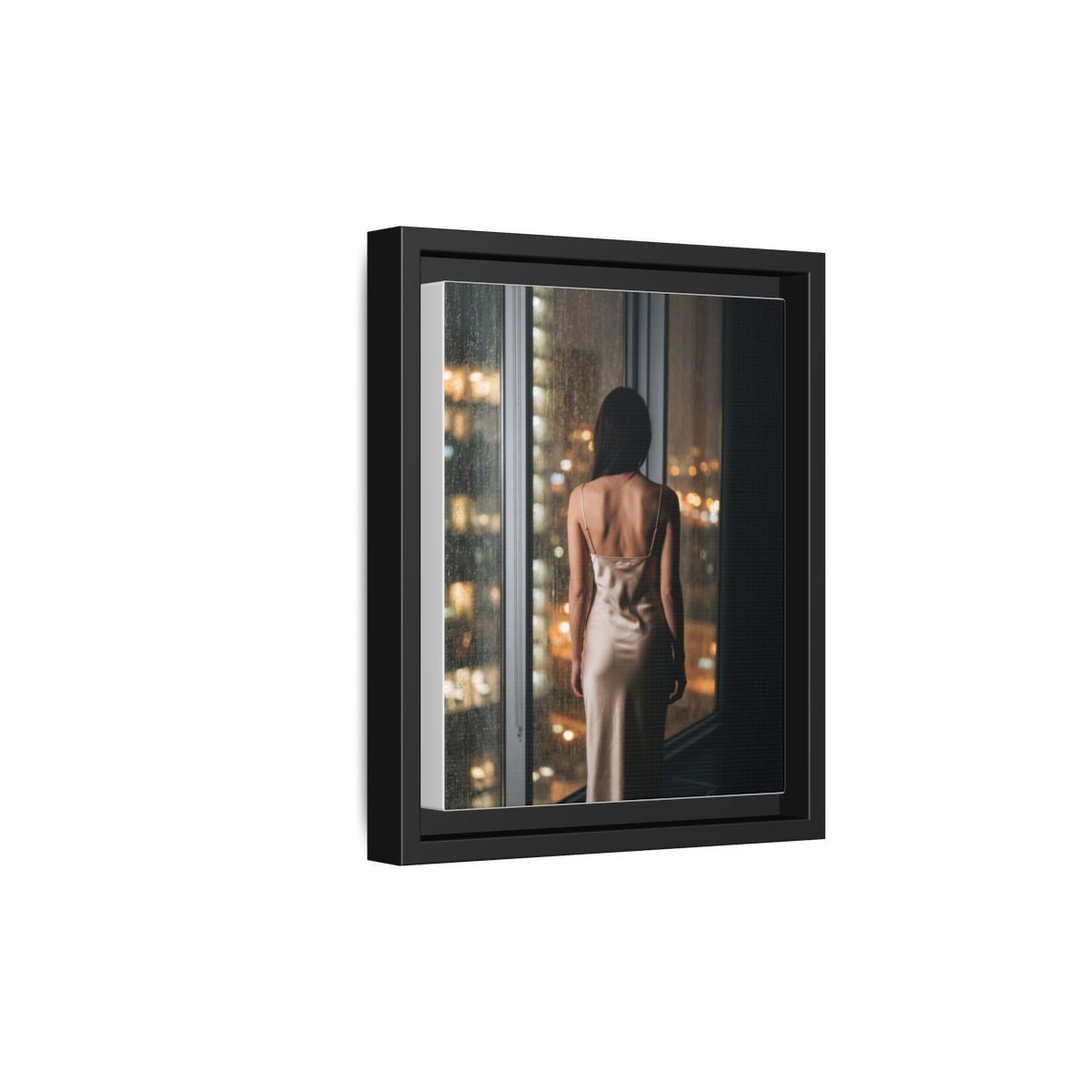 Gerahmte matte Leinwand - Cinematic Nights — Schwarz / 3,175 cm
