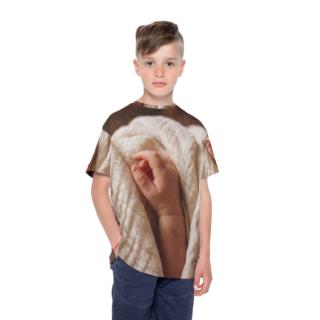 Kids Sports Jersey - Tender Newborn Hand in Cozy Linen... |...