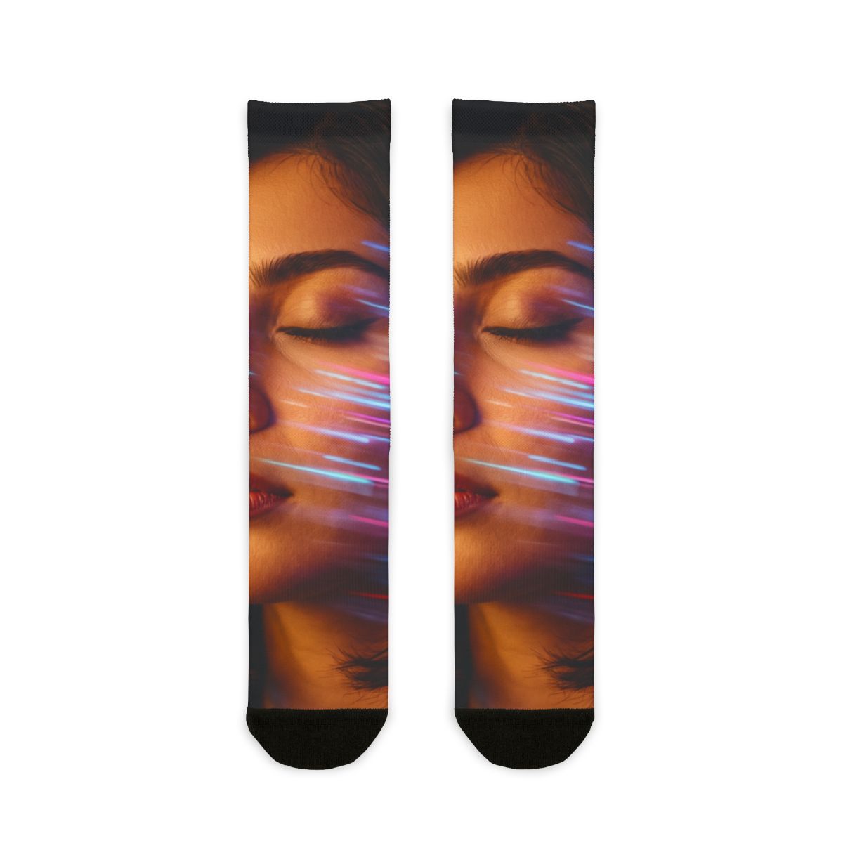 Sublimation Crew Socks - Neon Pulse Stride | Echovira...