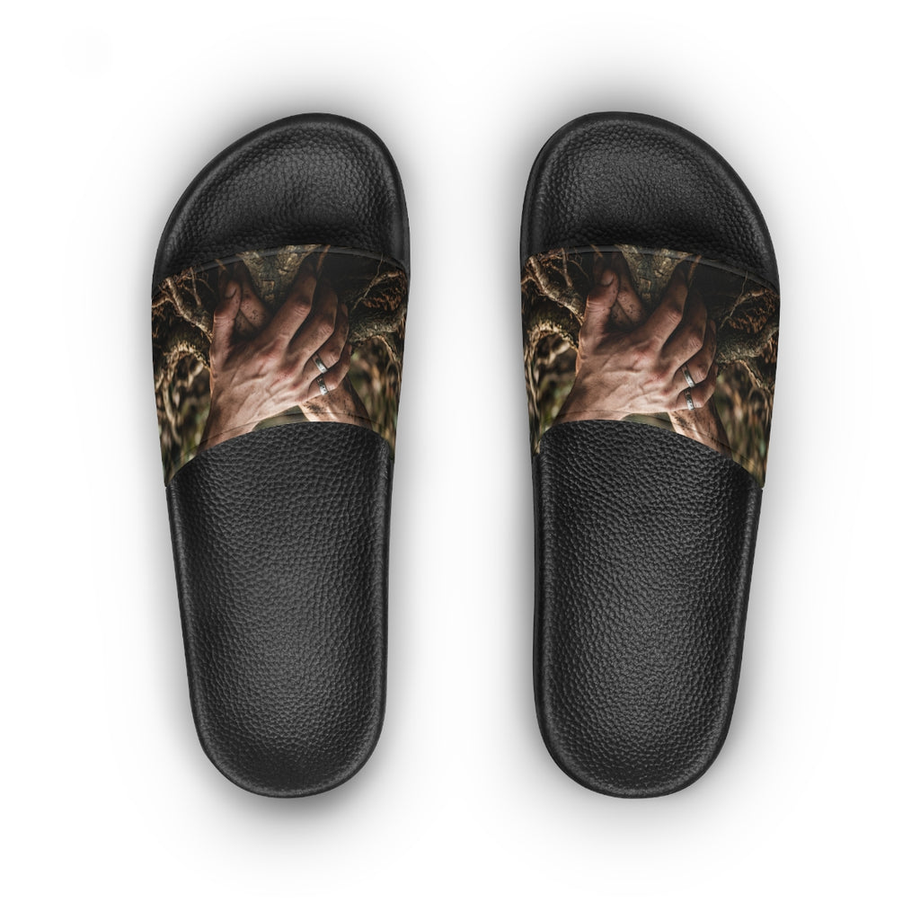 Women's Slide Sandals with Forest Earth Art