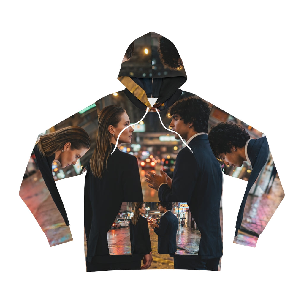 Fashion Hoodie - Midnight Protocol - Cinematic Cyberpunk Art...