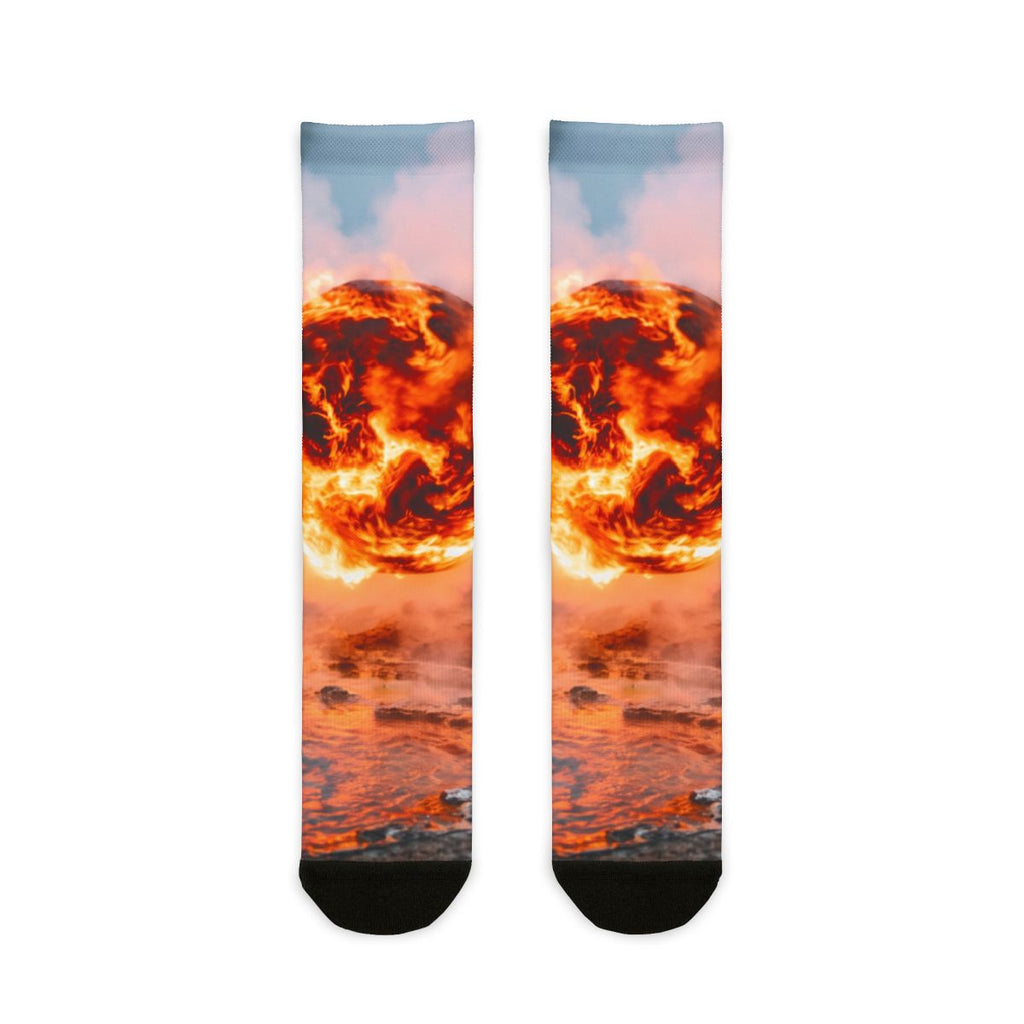 Sublimation Crew Socks - Fire Orb Footwear | Echovira...