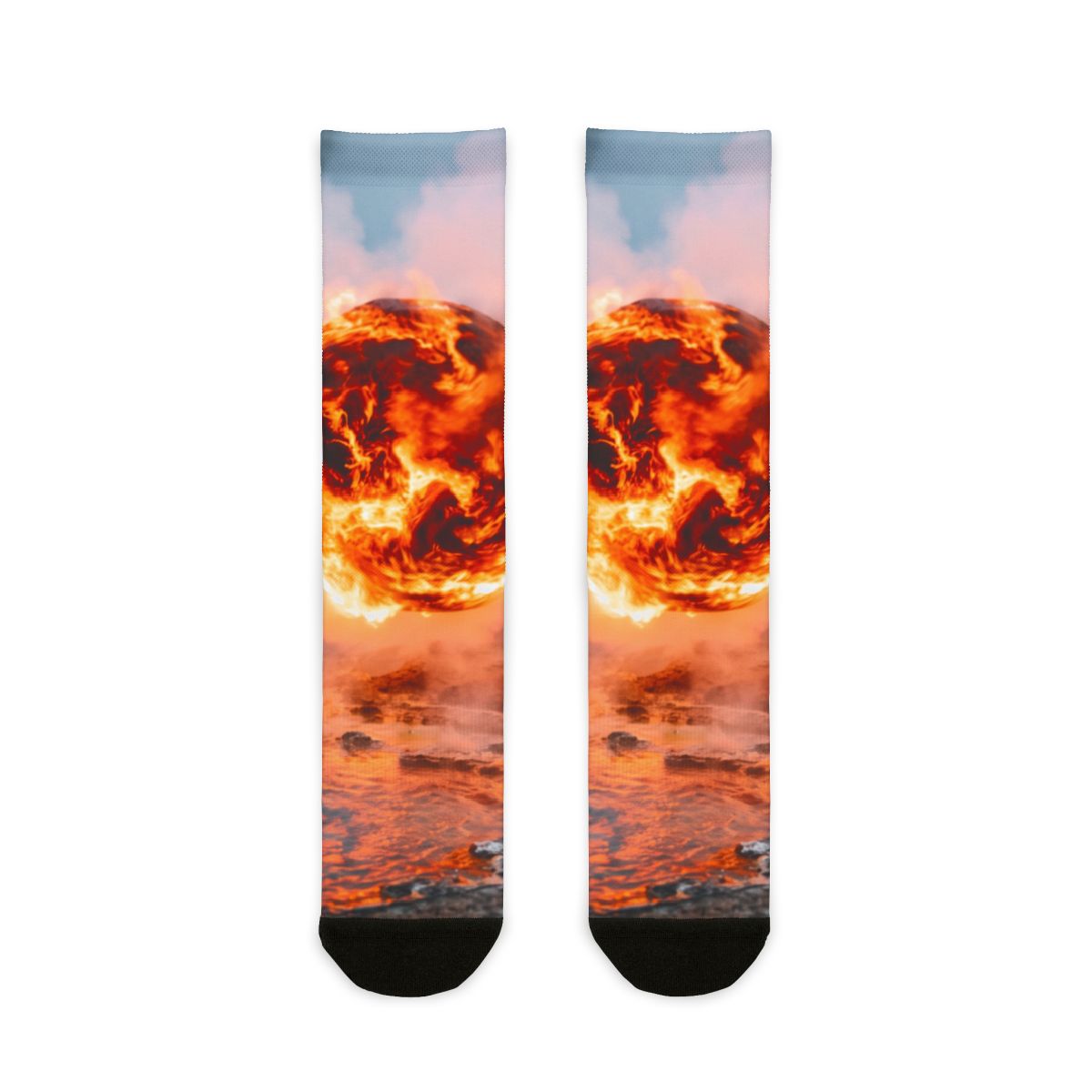Sublimation Crew Socks - Fire Orb Footwear | Echovira...