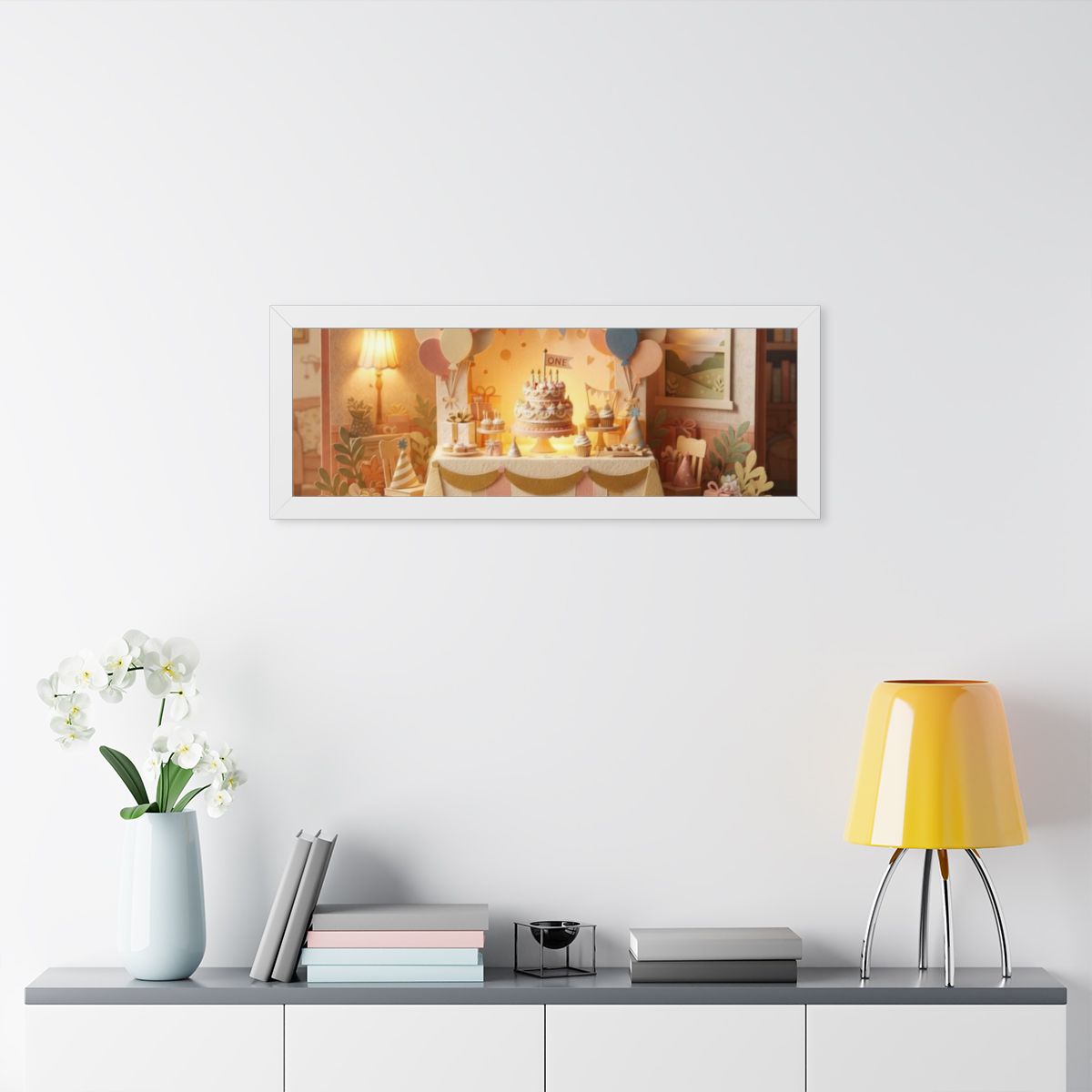 Framed Horizontal Poster - Storybook World — White (14×11......